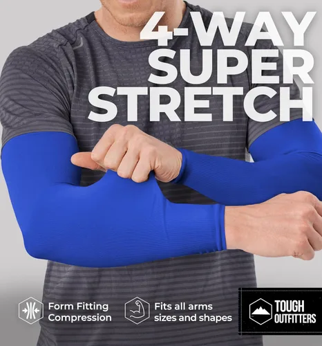 Miniatura 4 de Mangas de brazo de protección solar UV para hombres y mujeres, manga de enfriamiento de compresión deportiva UPF 50, base de cáncer de piel Bronce