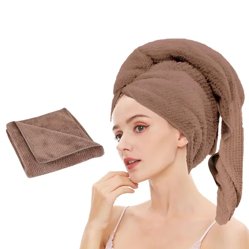 Miniatura 15 de Toalla de microfibra para el cabello de secado rápido, toallas de secado de pelo, adecuadas para todo tipo de cabello, ultra absorbente, cabello Azul
