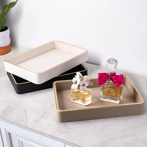 Miniatura 4 de Bandeja de perfume, organizador de mesita de noche, organizador de perfumes, bandejas de perfume para tocador, bandeja de tocador para tocador