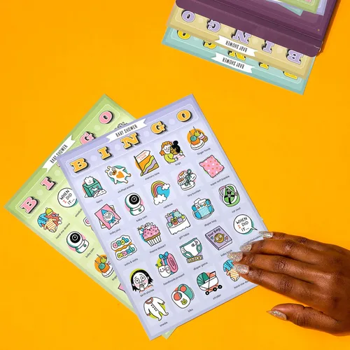 Miniatura 5 de Knock Knock Bingo de baby shower, 12 tarjetas reutilizables para jugar en baby showers
