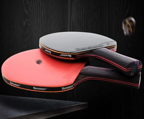 Miniatura 7 de Senston Juego de 2 palas profesionales de ping pong intermedias avanzadas, raquetas de tenis de mesa con estuche de transporte Y6-bolas