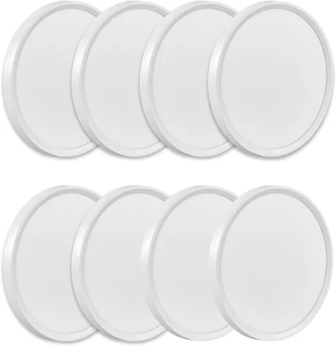 Miniatura 12 de 4PK - Lámpara LED de techo empotrada de 9 pulgadas, 18 W, 1860 lm, 3000 K/4000 K/6000 K CCT seleccionable, panel plano redondo de bajo perfil