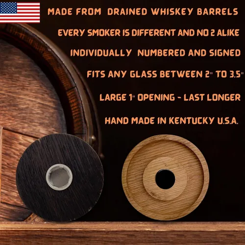 Miniatura 3 de Kit de ahumador de cóctel de whisky recuperado con antorcha, fabricado en Estados Unidos, kit de ahumador a la antigua, kit de ahumador de bourbon