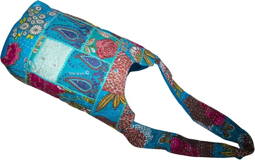 Miniatura 12 de Tribe Azure - Bolso bandolera de lona para mujer, estilo hobo, floral, para verano, bohemio