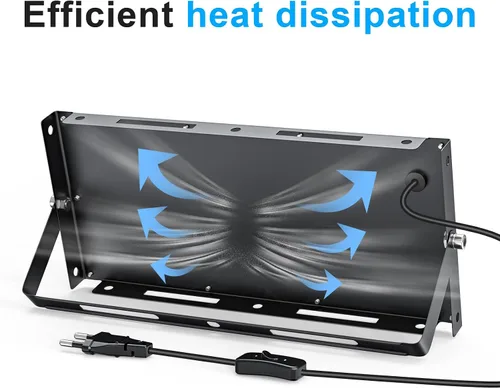 Miniatura 4 de Luz de inundación de 50 W para exteriores, paquete de 4 luces LED de 5000 lúmenes, 6500 K súper brillantes, enchufe para exteriores, luces