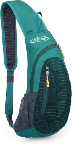 Miniatura 17 de G4Free - Bolso bandolera para hombres y mujeres, mochila pequeña de pecho y hombro ligera para viajes, actividades al aire libre y deportes (Morado)