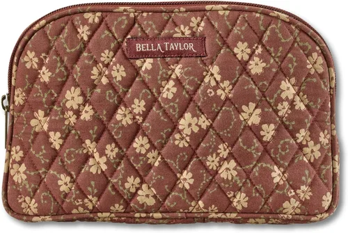 Miniatura 12 de Bella Taylor Bolsa de maquillaje de algodón acolchada grande para mujeres, bolsa de cosméticos de viaje