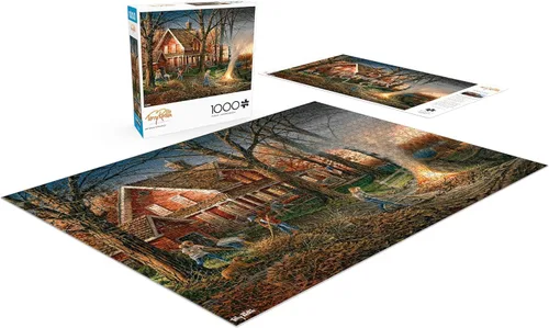 Miniatura 4 de Buffalo Games Terry Redlin - Rompecabezas de 1000 piezas de la noche de otoño, 26.75 x 19.75 pulgadas, póster incluido, rompecabezas de 1000 piezas