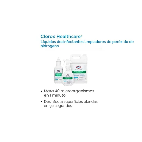 Miniatura 12 de Desinfectante limpiador en spray de peróxido de hidrógeno Clorox Healthcare, mata los norovirus, 32 fl. oz., 1