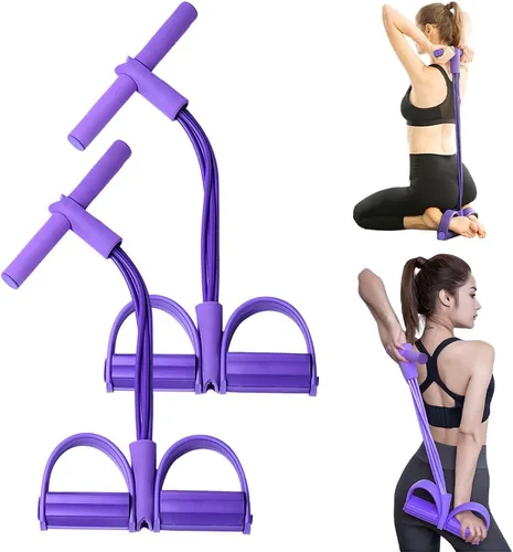 Miniatura 8 de Banda de resistencia elástica multifuncional para yoga, extractor de pedal de estiramiento mejorado 2026 con asas para entrenamiento de cuerpo