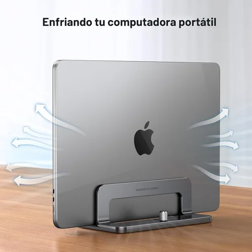 Miniatura 6 de UGREEN Soporte vertical para laptop para escritorio compatible con MacBook Pro, MacBook Air, soporte vertical de aluminio ajustable para portátiles