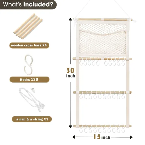 Miniatura 4 de kangaroo Soporte para Diademas Organizador de Lazos para el Cabello para Niñas Bebés Gran Capacidad Soporte de Lazos Accesorios para el Cabello