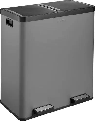 Miniatura 9 de Step N' Sort El bote de basura y reciclaje de capacidad extra grande de 18.5 galones, Soft-Step, con dos compartimentos y contenedores interiores
