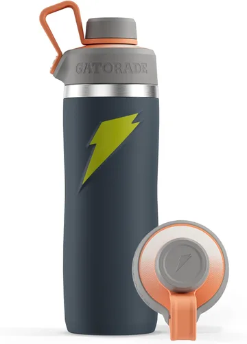 Miniatura 21 de Gatorade 'Overtime' - Botella de agua de acero inoxidable de 22 onzas, tapa con popote, color azul Azul claro
