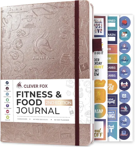 Miniatura 18 de Clever Fox Diario de fitness & Food – Planificador de nutrición y entrenamiento para mujeres y hombres – Libro de registro de ejercicio de dieta