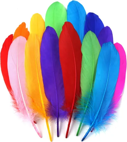 Miniatura 20 de THARAHT 120 plumas de ganso azul aguamarina naturales a granel de 6-8 pulgadas 5.9-7.9 in para manualidades, bricolaje, cosplay, boda, fiesta