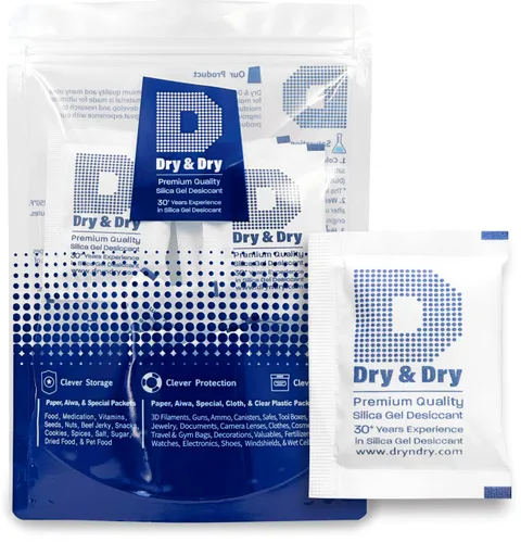 Miniatura 16 de Dry & Dry 0.04 oz [50 paquetes] Paquetes de gel de sílice desecantes, paquetes de sílice - Paquetes de gel de sílice recargable, paquetes