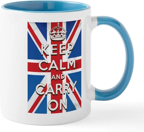 Miniatura 83 de CafePress Born American, British By Hea Taza de café de cerámica de 11 oz (11.0 fl oz)