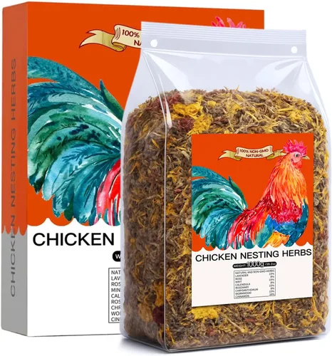 Miniatura 9 de 21 Oz Hierbas para nido de pollo premezcladas y flores secas, hierbas naturales para caja nido, almohadillas para nido de aves, cama para descanso