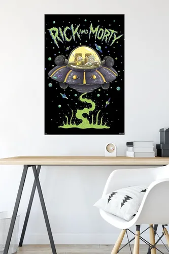 Miniatura 4 de Trends International Rick And Morty - Póster de pared de barco, 22.375 x 34 pulgadas, versión sin marco