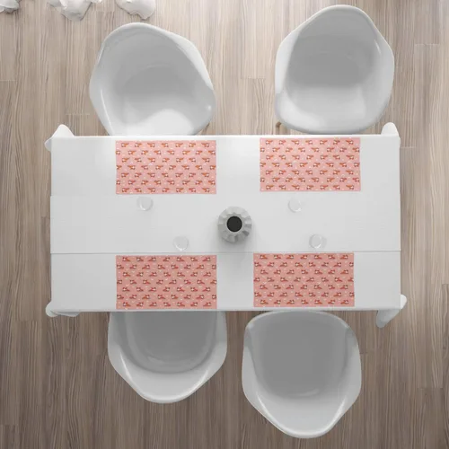 Miniatura 3 de Ambesonne Dog Lover - Juego de 4 manteles individuales de tela lavable para mesa de comedor, tamaño estándar, diseño de Corgi saltando y corriendo