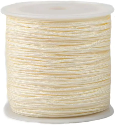 Miniatura 23 de Cordón de nailon de 0.020 in, hilo de ajuste para nudos chinos, collares, joyería, macramé, cuentas, pulseras de 150 yardas (azul)