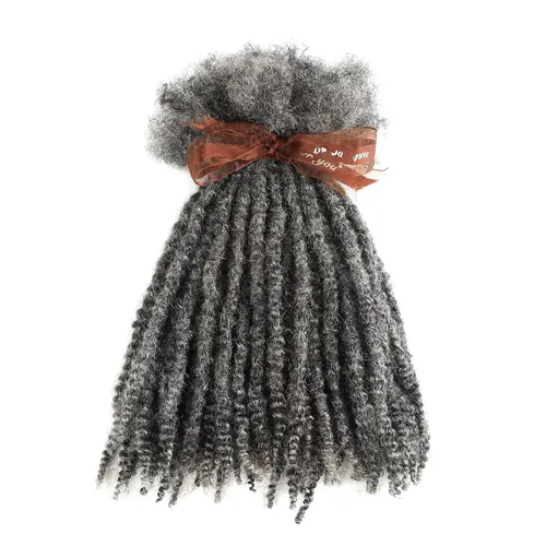 Miniatura 18 de Extensiones de cabello humano texturizado con extremos rizados, extensiones de cabello humano completamente hechas a mano para mujeres/hombres, se