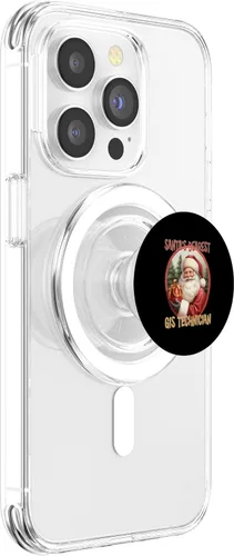 Miniatura 3 de GIS Technician Christmas Holiday Love Xmas PopSockets MagSafe PopGrip para iPhone