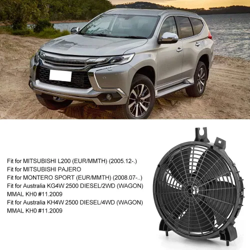 Miniatura 2 de Fydun Reemplazo de condensador Ventilador de refrigeración Aire acondicionado de coche Ventilador de hoja curvada para L200 Pajero Sport KH4W OE