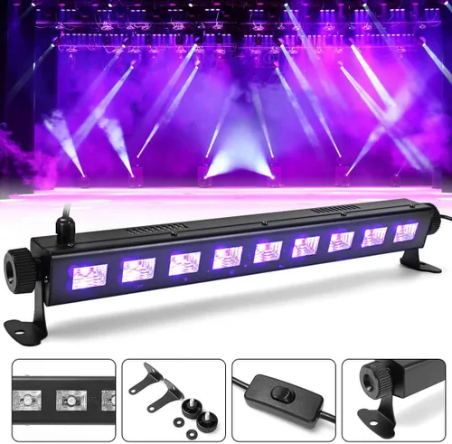 Miniatura 6 de Efavormart - Barra de luz LED para lavadora de pared de 27 W, 9 LED de alto rendimiento con soporte ajustable de 360° para decoración de fondo