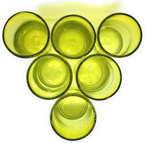 Miniatura 5 de Vasos cortos de ámbar sólido de 9 onzas (juego de 6), vidrio reciclado, sin plomo, sin toxinas (vaso de 9 onzas)