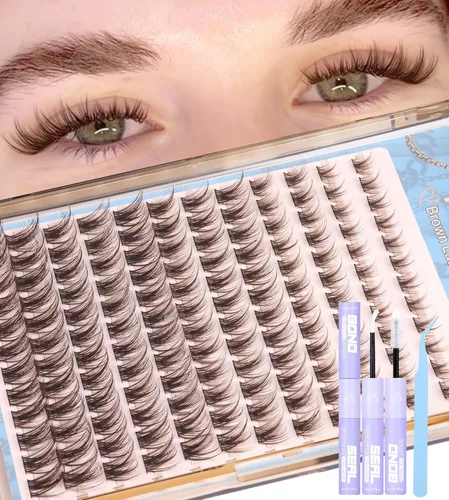 Miniatura 17 de Extensiones de pestañas en racimo naturales DIY, extensiones de pestañas en racimo con curva C, extensiones de pestañas en racimo para ojo de gato