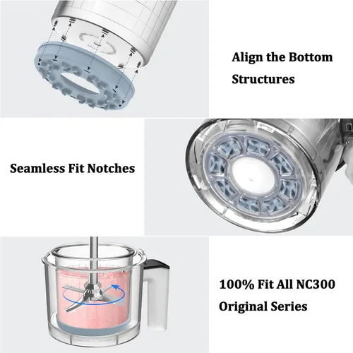 Miniatura 3 de DENEBORE para Ninja Creami - Pintas y tapas, paquete de 4, 16OZ Compatible con máquinas para hacer helados NC299AMZ y NC300s de la serie, Vasos