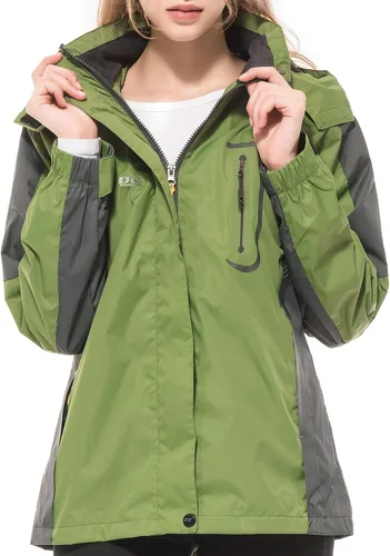 Miniatura 5 de Diamond Candy Chaqueta impermeable para mujer, impermeable, ligera, para exteriores, con capucha para senderismo
