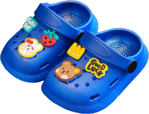 Zuecos para niños y niñas, zapatos de jardín, sandalias clásicas de dibujos animados, sandalias de playa, zapatos de agua, pantuflas de verano para
