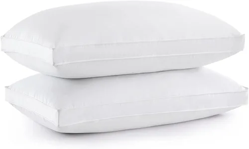 Miniatura 16 de puredown® Almohadas de Plumas y Plumón de Ganso para Dormir, Almohadas de Cama Suaves para Dormir con Funda de Algodón 100%, Juego de 2, Tamaño King