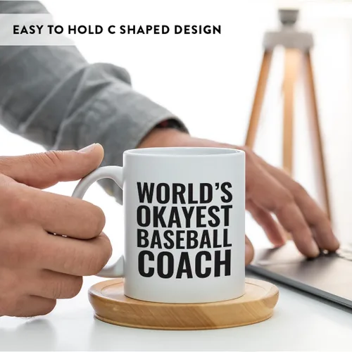Miniatura 4 de Andaz Press Taza de café de 11 onzas, regalo de broma para profesores, entrenador de béisbol más bueno del mundo, paquete de 1, taza de café
