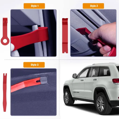 Miniatura 6 de GOOACC Kit de herramientas de extracción de moldura automática de 6 piezas, kit de herramientas antiarañazos para panel de tablero de audio de Negro