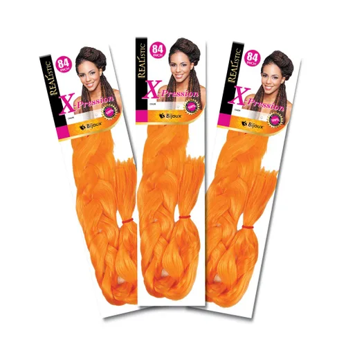 Miniatura 68 de Realistic Trenza original X-Pression 84 pulgadas 100% Kanekalon (paquete de 3, 1) M-61XPRES84