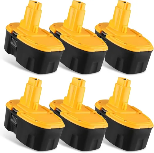 6 baterías Ni-MH de 18 V, 6.0 Ah/6000 mAh, repuesto para batería Dewalt de 18 V DC9096 DW9096 DE9095 DC9099 DE9039 compatible con herramientas