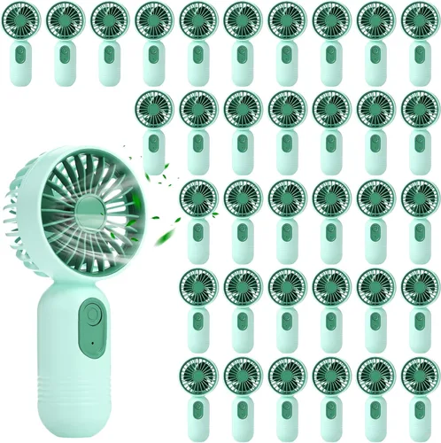 Miniatura 27 de Rossesay Miniventilador portátil a granel, lindo ventilador de mano ligero, pequeño ventilador personal de mano y pestañas de 3 velocidades