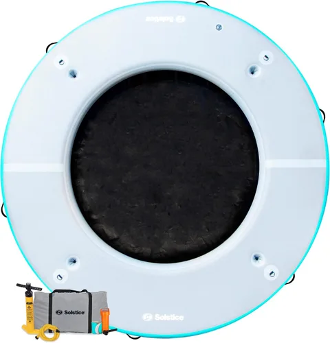 Miniatura 8 de Solstice Hangout Ring Inflatable Dock, Floating Water Raft Platform