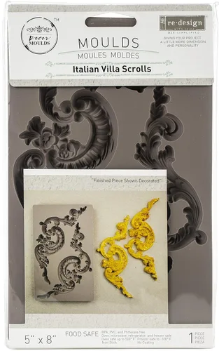 Redesign with Prima Redesign Furniture Decor Moulds - Rollos italianos para villa de 5 x 8 pulgadas, grosor de 0.315 in de grosor para tocador,