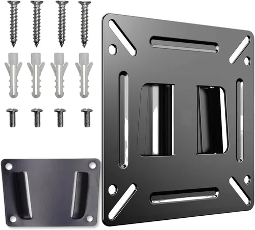 Soporte de pared para monitor para la mayoría de televisores LED LCD de 14 a 24 pulgadas, soporte de montaje de TV pequeño para RV con 1 kit de