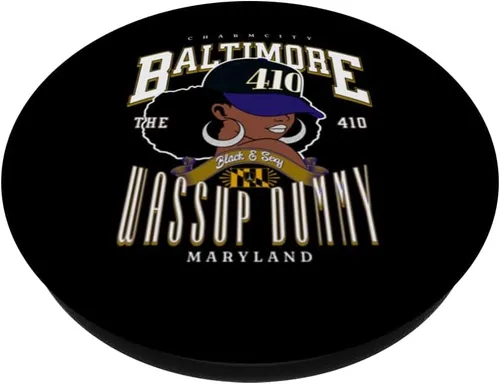 Miniatura 2 de 410 Código de área Baltimore MD PopSockets intercambiables PopGrip sin disculpas