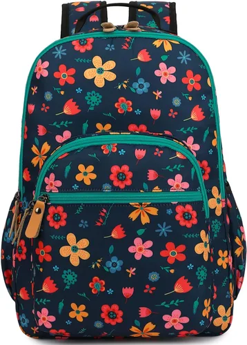 Miniatura 85 de Leaper Mochila para laptop para mujer: linda mochila floral para escuela, universidad, viajes, trabajo, mochila ligera para niños, Negro margarita