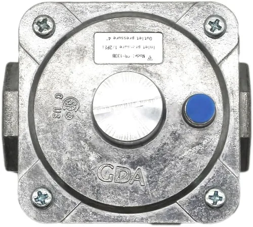 Miniatura 2 de Regulador de presión de gas natural con conexión de entrada y salida de rosca FNPT de 3/4", con presión de entrada máxima de 1/2 PSIG y rango