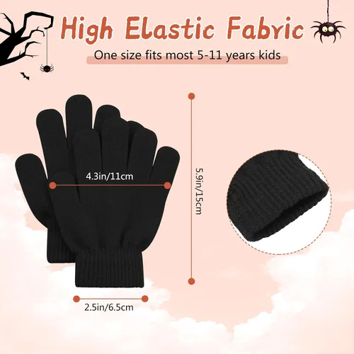 Miniatura 3 de Century Star Guantes de invierno mágicos y cálidos para niños, guantes suaves y elásticos de punto para niños y niñas