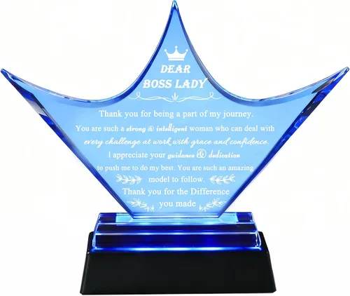 Miniatura 10 de Regalos para Mujer Jefa – Excelentes Regalos del Día Nacional del Jefe para la Mejor Jefa, Decoración de Escritorio, Pisapapeles, Regalo para Jefa