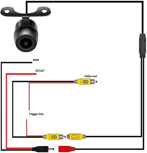Miniatura 8 de HD gran angular automático CMOS coche vista lateral trasera trasera cámara de respaldo cámara de respaldo trasero monitor trasero cámara